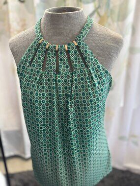 White House Black Market Green Halter tunic